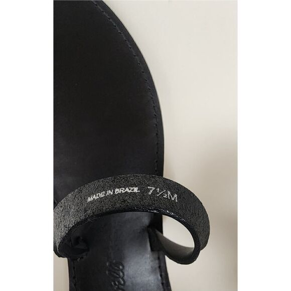 Madewell The Boardwalk Double Strap Slide Sandal Black Size 7.5 - Picture 6 of 8